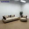 Eco-friendly courtyard villa anti-corrosion combination garden outdoor waterproof teak sofa Creative customized outdoor sofa