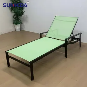 Excellent Quality cheap Price Modern Style Sunbed Sun Outdoor Lounger Chair Aluminium Sling Chaise Loungers
