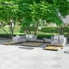 Exquisite Modern Solid Corner Sofa Set Teak Wood Weather-Resistant Outdoor Sofa for Courtyard Hotel Garden Villa