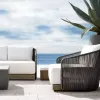 Factory-Crafted Modern Teak Wood Sofa Set Eco-Friendly Rust-Proof Design Durable Waterproof Cushions for Outdoor Poolside