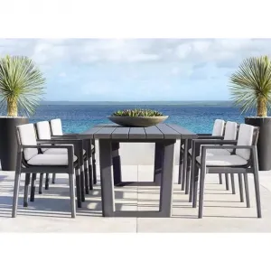 Garden Square Aluminum Woven Rattan Table Set Durable Waterproof Stackable Outdoor Dining Furniture