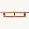 High-Quality Commercial Grade Teak wood Frame Outdoor Coffee Table Ideal Matching for Villa Patio Garden Terrace Decor