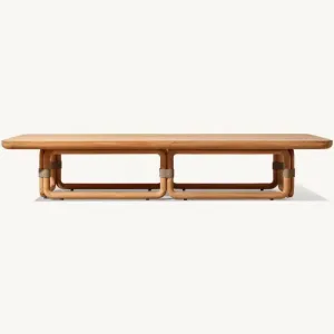 High-Quality Commercial Grade Teak wood Frame Outdoor Coffee Table Ideal Matching for Villa Patio Garden Terrace Decor