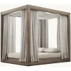 Traditional Outdoor Teak Wood Lounge Chair with Metal Recliner-Portable Balcony Pool Bed Patio Lounge