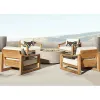 Innovation Design Modern Courtyard Balcony Garden Outdoor Furniture Waterproof Anti-Corrosion Eco-Friendly Teak Wood Sofa Set