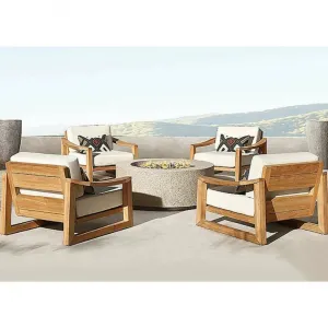 Innovation Design Modern Courtyard Balcony Garden Outdoor Furniture Waterproof Anti-Corrosion Teak Wood Sectional Sofa