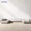 Innovation Design Water Proof Natural Teak Wood Outdoor Sofa Set Patio Sofa for Summer Pool Area Balcony
