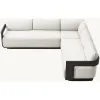 Luxury Modern 5-Piece Outdoor Aluminum Fabric Waterproof Rattan Sofa Set for Hotels and Courtyards