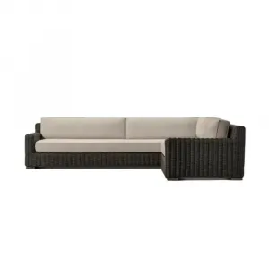 Luxury Modern 5-Piece Outdoor Aluminum Rattan Fabric Sofa Set for Hotels and Garden Patios