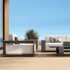 Modern Contemporary Outdoor Aluminum Alloy Sofa Set Waterproof Cushions Durable Eco-Friendly Rust-Proof Washable Backyard Garden