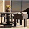 Modern Design Garden Dining Table and Chair Set Restaurant Patio Furniture Luxury Waterproof Aluminum Outdoor Dining Set