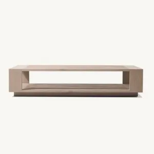 Modern Design Luxury Contemporary Vigo Collection Outdoor Furniture Solid Teak Coffee Table Eco-Friendly Waterproof Durable
