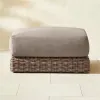Modern Living Room Footstool Patio Furniture Waterproof Aluminum Frame Rattan Woven Outdoor Stools Ottomans