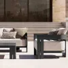 Modern Outdoor Aluminum Alloy Sofa Set Waterproof Cushions Durable Eco-Friendly for Courtyard Garden Use