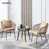 Modern Rattan Outdoor Table Set with Customizable ColorsMaterials for Garden Patio Bedroom Villa Courtyard and Hotel use