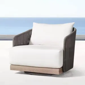 Modern Sunneda RH132 Waterproof Custom Outdoor Sofa Set Villa Courtyard Teak Wood Woven High-End Balcony Garden Furniture