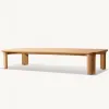 Modern Teak Frame Durable Coffee Table Set for Hotel Villa Courtyard Outdoor Garden Furniture