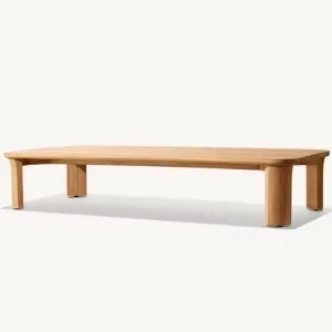 Modern Teak Frame Durable Coffee Table Set for Hotel Villa Courtyard Outdoor Garden Furniture