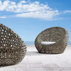 Modern Waterproof and Sunproof Aluminum Outdoor Three-Seater Rope Sofa Set with Coffee Table for Hostel Garden Balcony Furniture