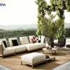 New Arrivals Luxury Leisure Outdoor Combination Sofa Modern Nordic Rope Woven Garden Sofa for HotelVilla Use