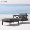 Nordic Modern sofa Garden Patio Luxury Aluminium Sofa Set with Sectional Couches and Chair