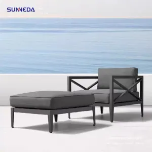 Nordic Modern sofa Garden Patio Luxury Aluminium Sofa Set with Sectional Couches and Chair