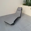 Outdoor Aluminum Traditional Design Sling Chaise Lounge Chair with Embossed Logo for Swimming Pool Garden Use