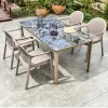 Aluminum Frame Dining Chairs for Garden Backyard