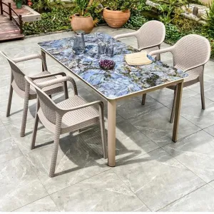Aluminum Frame Dining Chairs for Garden Backyard