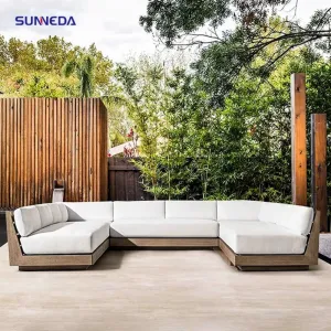 Outdoor Sofa Courtyard Customization Waterproof Sunscreen Outdoor Garden Outdoor Furniture Leisure Outdoor Teak Sofa Combination