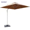 Patio garden Aluminium Market Style Beach Umbrella Pink Yellow Blue Striped Parasols Umbrellas With Fringe Outdoor for Shop