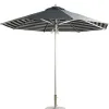 Pink Yellow Blue Striped Parasols Umbrellas Outdoor Luxury Aluminium Market Style Beach Umbrella With Fringe Outdoor for Shop