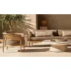 Quick-Dry Modern Style Eco-friendly Courtyard Villa Anti-corrosion Combination Garden Outdoor Waterproof Teak Sofa Set