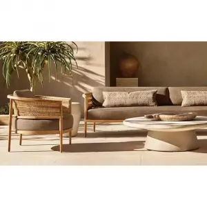 Quick-Dry Modern Style Eco-friendly Courtyard Villa Anti-corrosion Combination Garden Outdoor Waterproof Teak Sofa Set