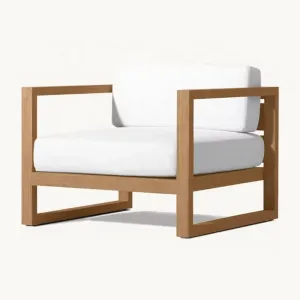 Quick-Dry sponge Courtyard Garden Outdoor Furniture Teak Wood Fabric Eco-Friendly Waterproof Rust-Proof Durable Sofa Set