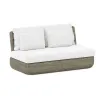 Rattan Sofa Set Luxury Design Backyard Powder Coating Aluminum Frame Patio Garden Sofa