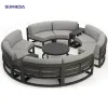 Waterproof Garden Sofa Sun protection Aluminum Alloy Outdoor Sofa Coffee Table Outdoor Balcony Car Seat Furniture