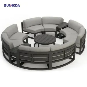 Waterproof Garden Sofa Sun protection Aluminum Alloy Outdoor Sofa Coffee Table Outdoor Balcony Car Seat Furniture