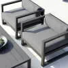 Waterproof Quick-Dry Cushions Modern Outdoor Aluminum Alloy Sofa Set Rust Proof Washable Durable Eco-Friendly Courtyard Garden