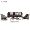 hot-Selling Modern Design Outdoor Furniture Luxury Garden Sofa Set with Teak wood seat board