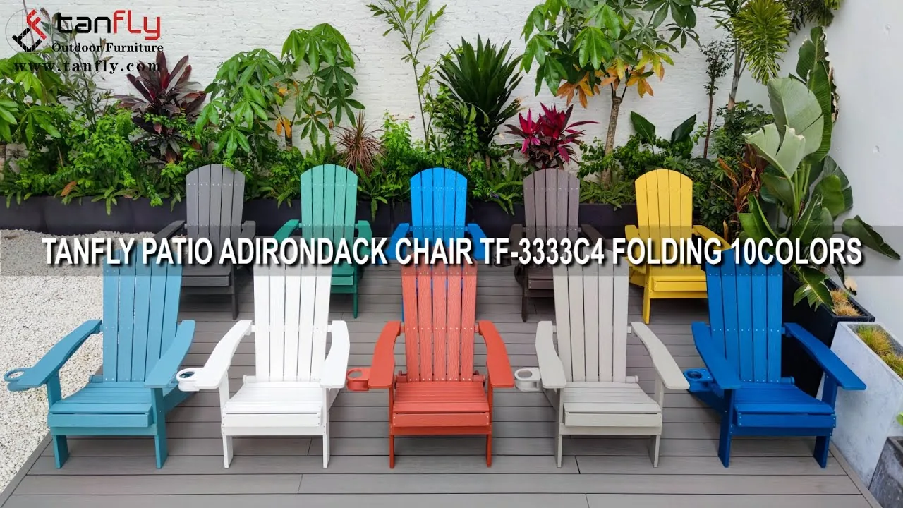 TANFLY PATIO ADIRONDACK STUHL TF 3333C4 KLAPPBAR 10FARBEN