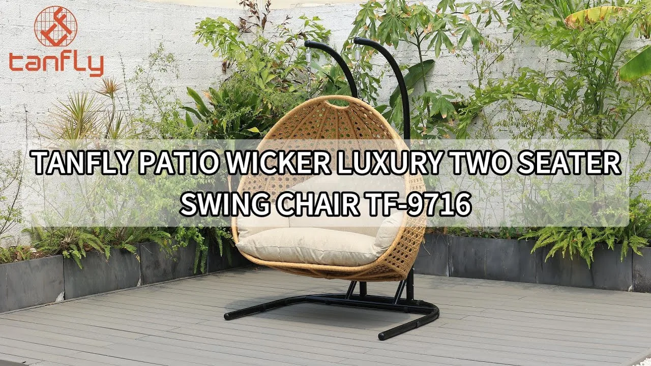 Tanfly Patio Wicker Luxury Two Seater Swing Chair TF-9716