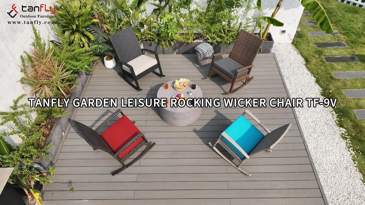 Tanfly Garden Leisure Schommelstoel rieten stoel TF-9v