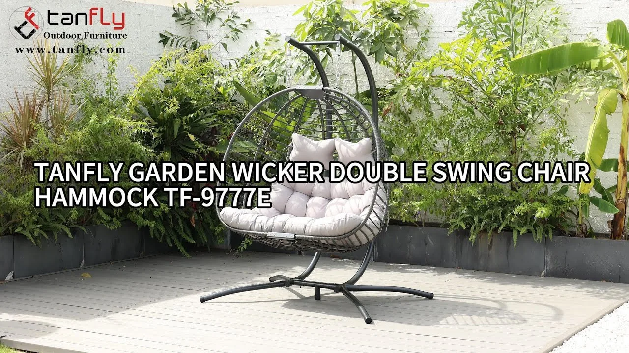Tanfly Garden Wicker Double Swing Chair Hammock TF-9777e