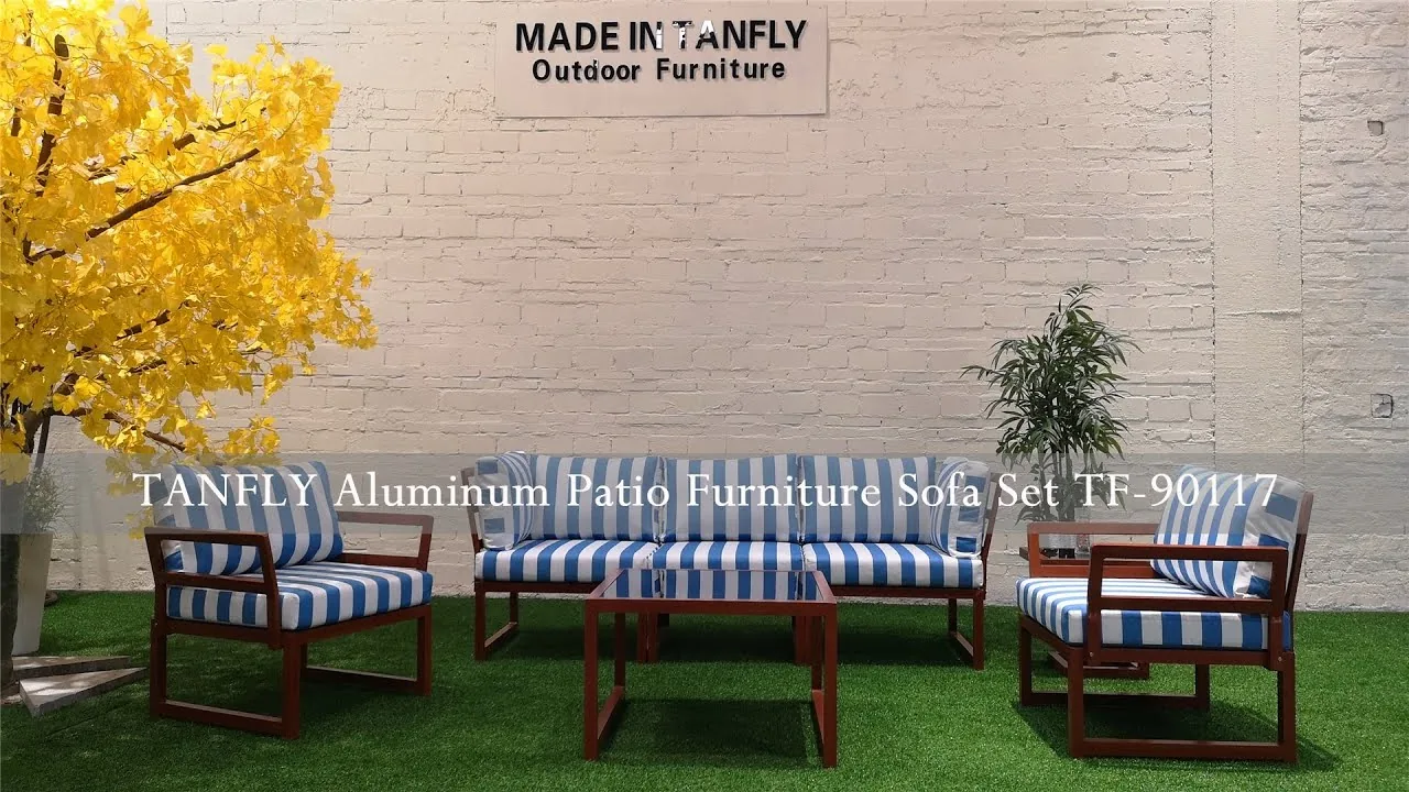 TANFLY Aluminum Patio Furniture Sofa Set TF 90117