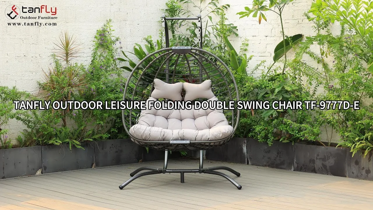 Tanfly Outdoor Leisure Folding Double Swing Chair TF-9777D-E