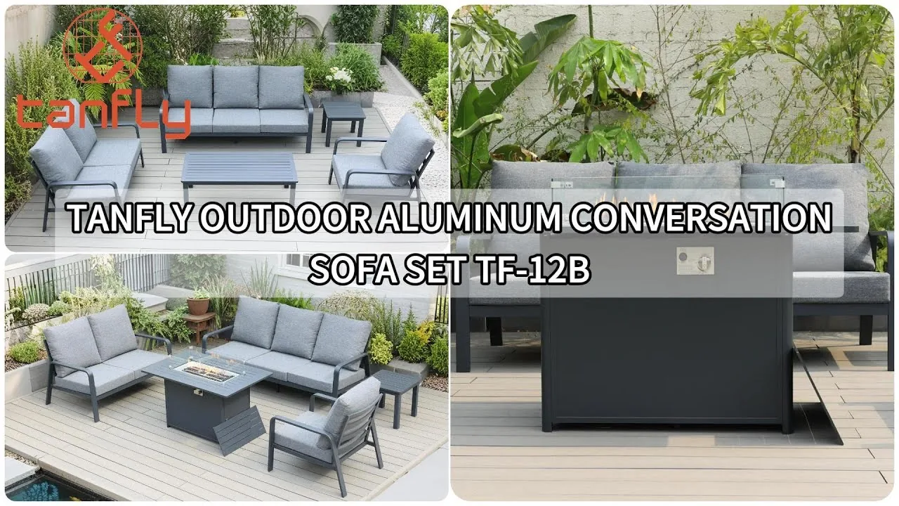Tanfly Outdoor-Aluminium-Konversationssofa-Set TF-12B