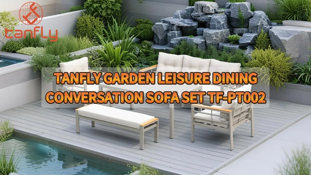 Tanfly Garten-Sofagarnitur für Freizeit, Esszimmer und Unterhaltung, TF-PT002