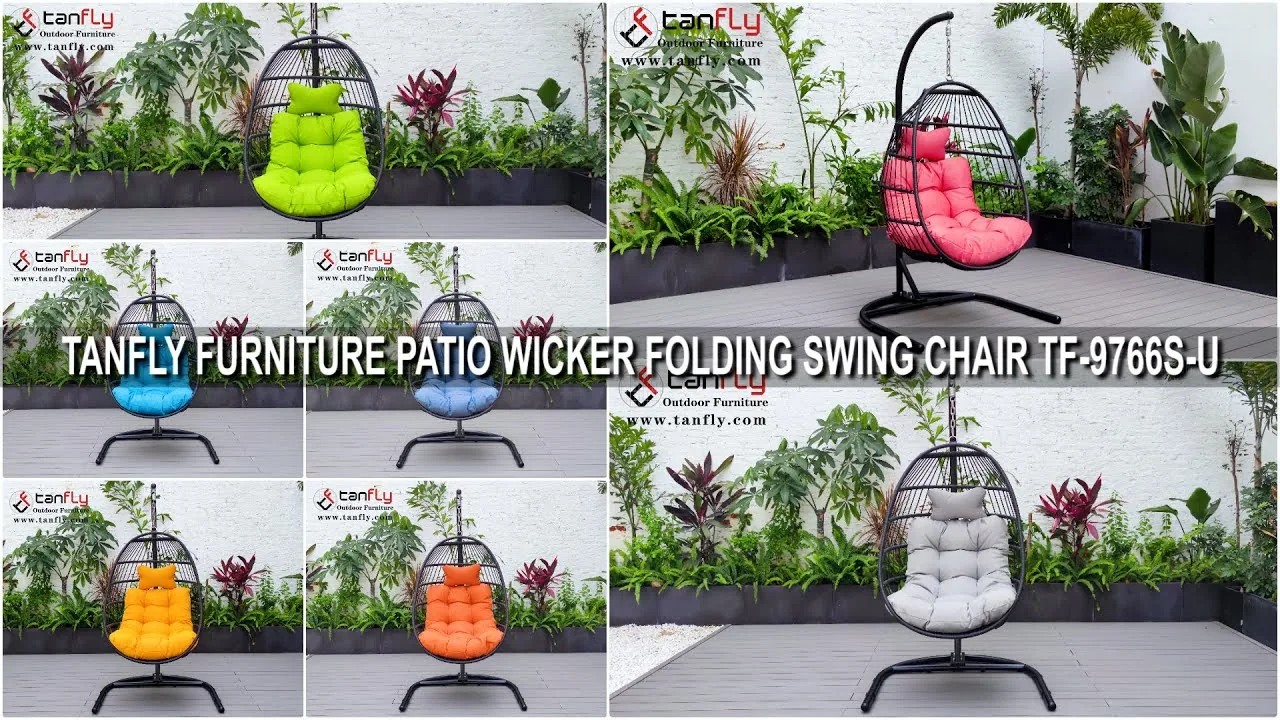 TANFLY FURNITURE PATIO VIMINI POLTRONCINA PIEGHEVOLE TF 9766S-U