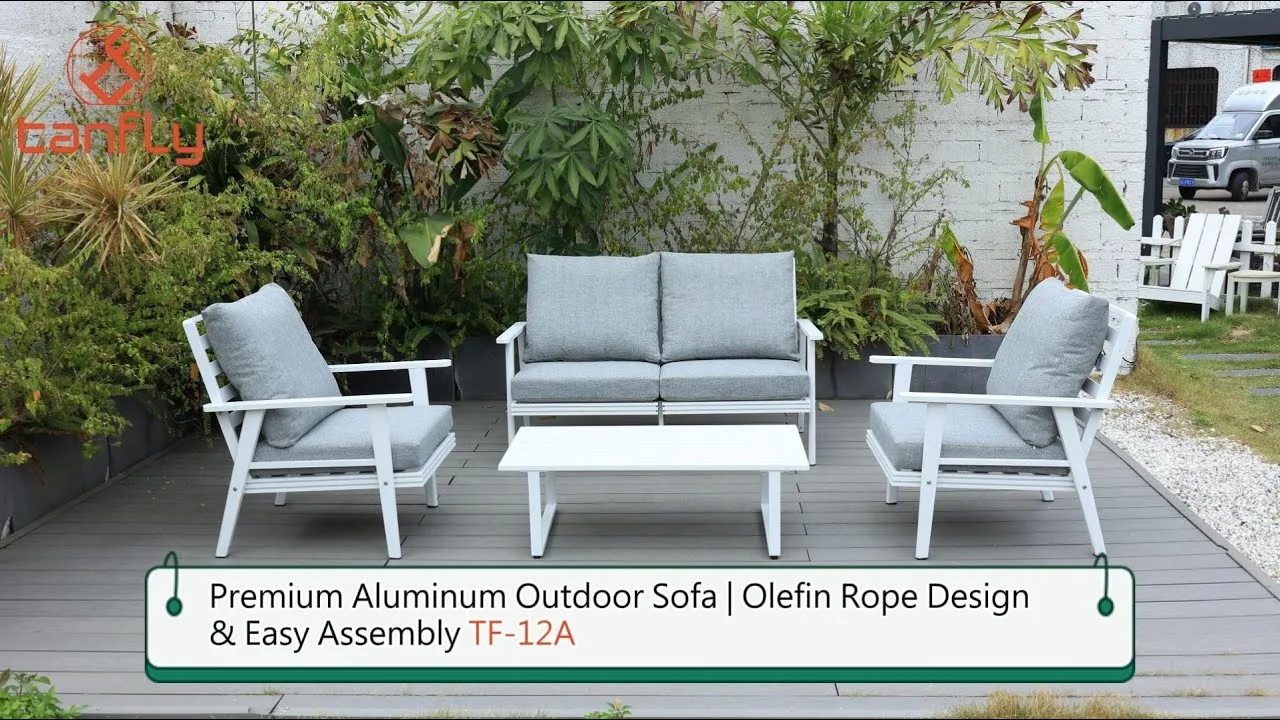 Hochwertiges Aluminium-Gartensofa mit Olefinseil-Design und einfacher Montage (TF-12A)